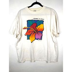 Vintage 1980s PEER by Peter Mussfeldt Cayman Islands Graphic Tee Size L